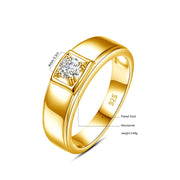 Luxury Men Moissanite Ring With Certificate 18k Gold 925 Silver 0.3ct D Color VVS1  Engagement Wedding Diamond Rings