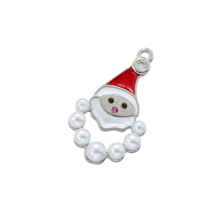 ZHUKOU christmas charms for jewelry making Lovely Christmas Tree series pendants DIY Handmade Jewelry Making accessories VD1383