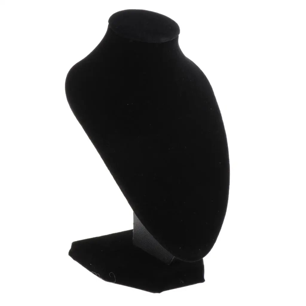 Mini caballete para exhibir collares y joyas, organizador de busto, 5,91 pulgadas, 1 terciopelo negro
