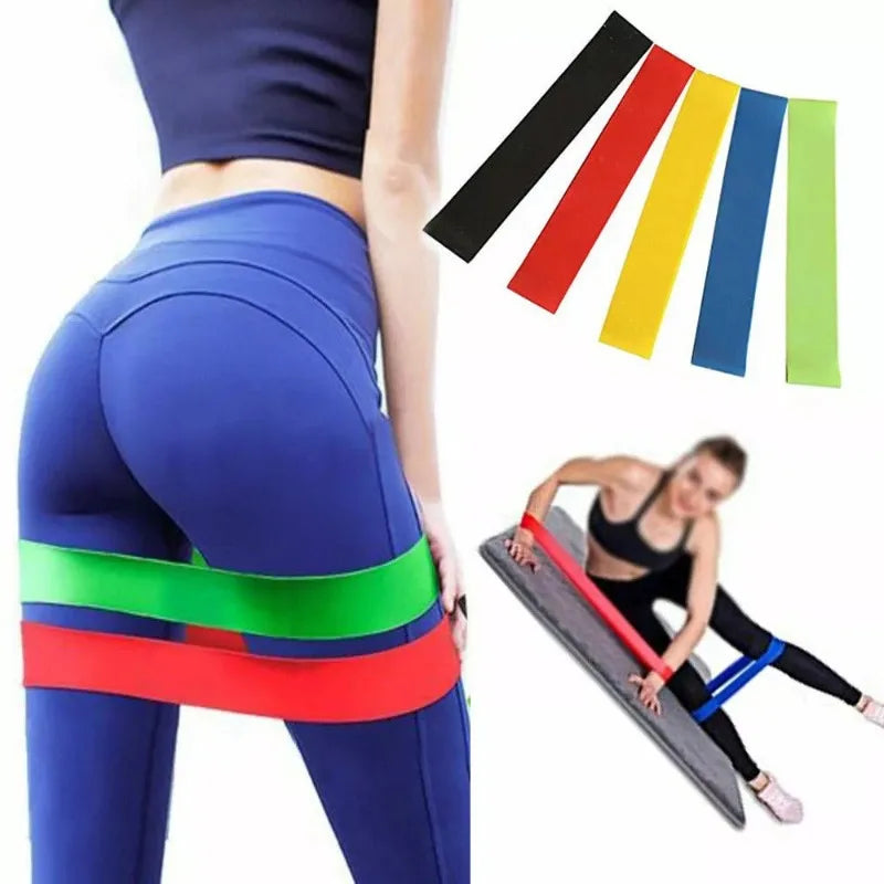Bandas de resistencia deportivas de varios colores para yoga, equipo de gimnasio, TPE, bandas elásticas para fitness en casa, entrenamiento de fuerza para Pilates.