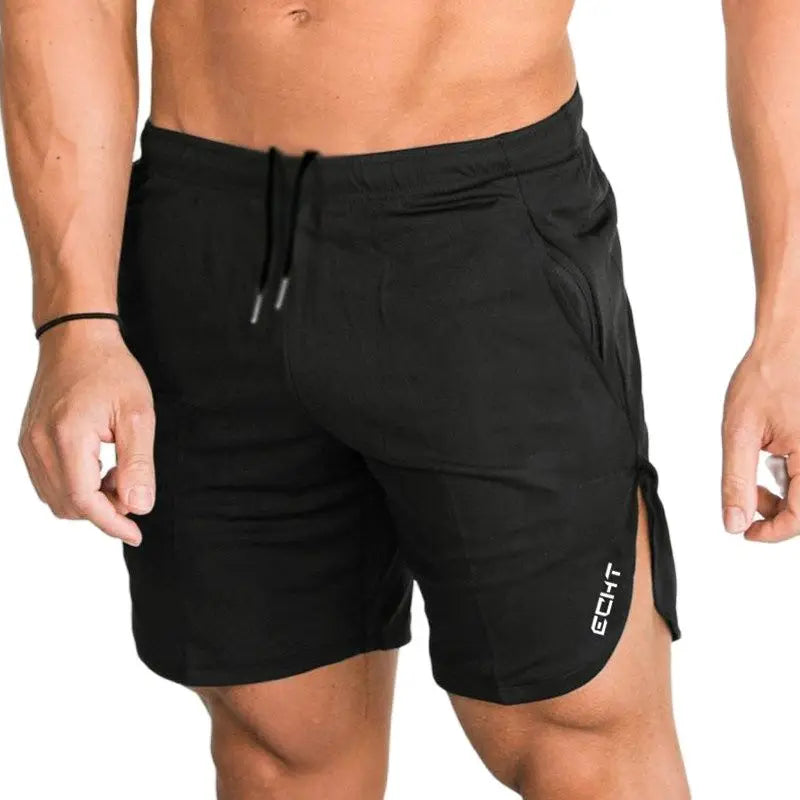 Pantalones cortos casuales de verano de algodón para hombre, para gimnasio, fitness, culturismo, entrenamiento, bermudas hasta la pantorrilla, pantalones cortos para correr, ropa deportiva