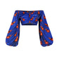 Conjunto de dos piezas con estampado étnico para mujer, top sexy de manga corta con cuello oblicuo y un hombro descubierto y falda larga de cintura alta.