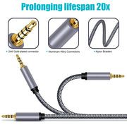 Gold Plated 3.5mm To 3.5 mm TRRS 4 Pole Jack Aux Cable For Car Headphones A Phone HIFI Audio Connector Wire Long 1m 2m 3m 5m 10m