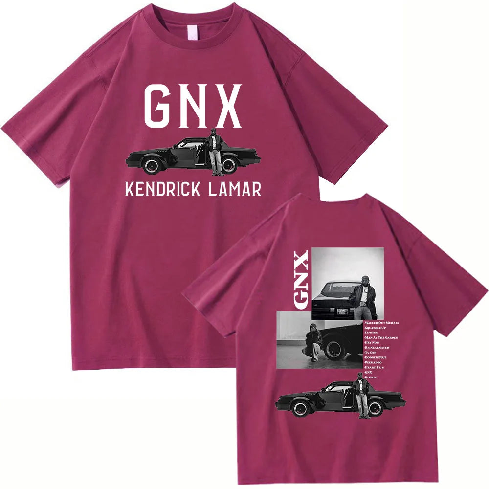 Kendrick Lamar GNX Tour T-Shirts Unisex Harajuku O-Neck Short Sleeve Shirts Commemorative Shirt