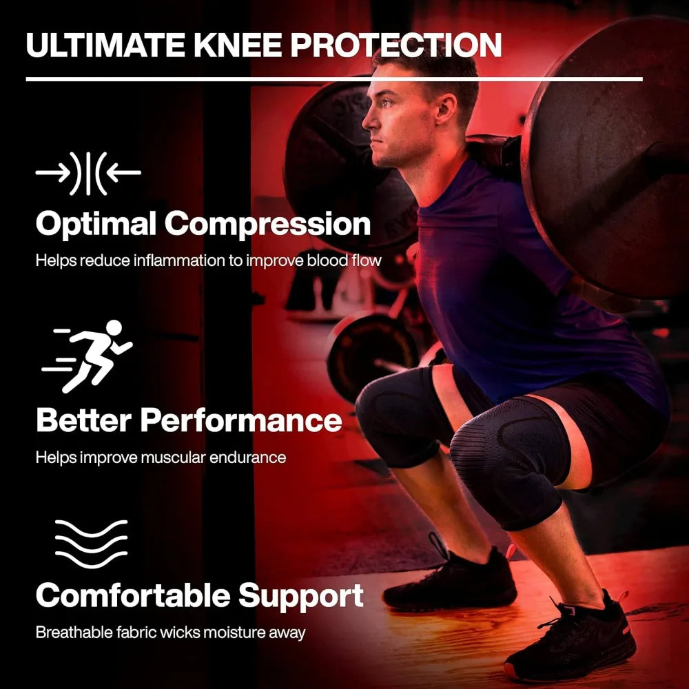 UFlex Athletics Knee Compression Sleeve Support for Women and Men Knee Brace for Pain Relief Fitness Weightlifting Hiking Sports