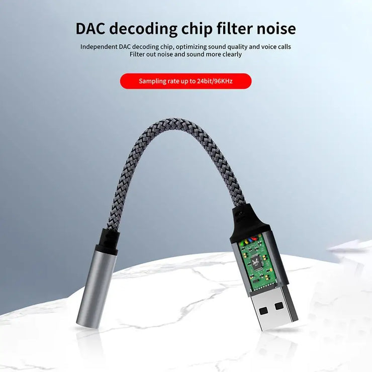 USB To 3.5mm Jack USB External Sound Card 2 In 1 Adapter 3 5mm Interface For EarPods Earphone Computer PC Laptop Audio X6F6