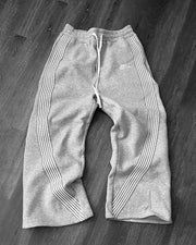 Streetwear Sweatpants Y2K Pants Harajuku Gothic Hip Hop Stripes Embroidery Baggy Casual Pants Womens Elastic Waist Jogging Pants