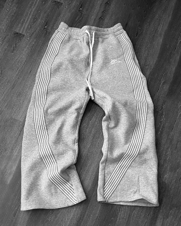 Streetwear Sweatpants Y2K Pants Harajuku Gothic Hip Hop Stripes Embroidery Baggy Casual Pants Womens Elastic Waist Jogging Pants