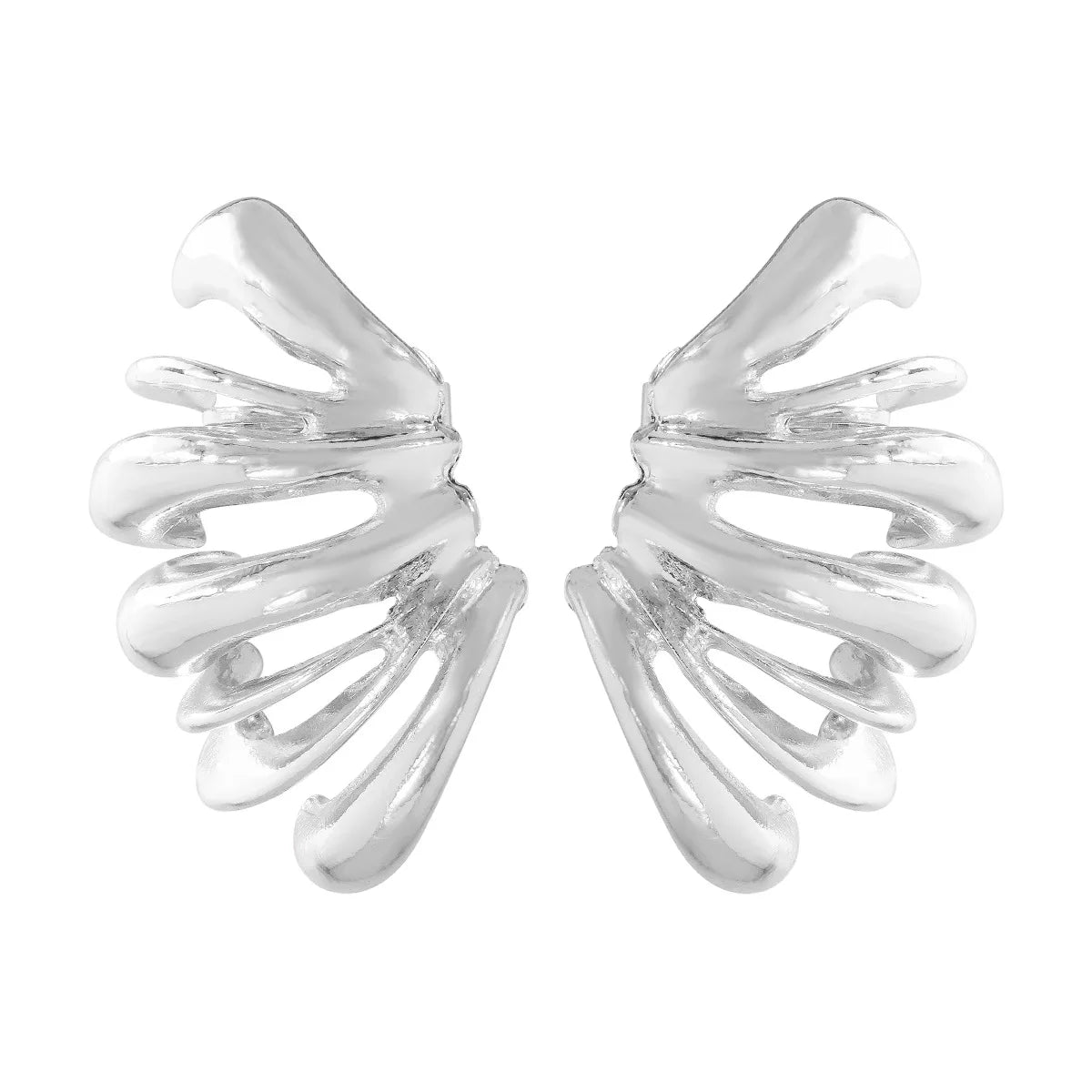 Vintage Irregular Metal Striped Cuff Earring 2024 Trend Women Holiday Charm Jewelry Choice Party Gift