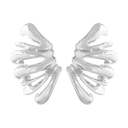 Vintage Irregular Metal Striped Cuff Earring 2024 Trend Women Holiday Charm Jewelry Choice Party Gift