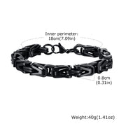 Chunky Byzantine Chain Bracelets For Men Boys,v-shape Stainless Steel Chain Link Wristband,vintage Jewelry Accessories Men Gifts