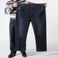 Pantalones vaqueros rectos holgados para hombre, de talla grande 42, 44, 46, 48, 50 y 52, clásicos, de negocios, elásticos, de marca, color negro y azul.