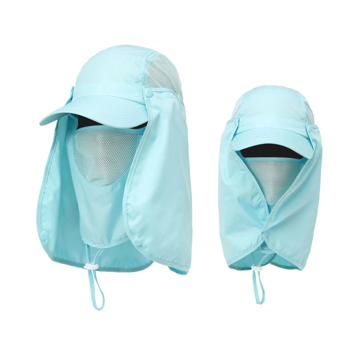 Sombrero transpirable de secado rápido con solapa de cuello desmontable y protección UV para pesca y actividades al aire libre - Unisex