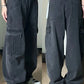 Autumn Women Harajuku Cargo Baggy Blue Jeans Streetwear Hip Hop Oversize Casual Wide Leg Vintage Demin Pants Y2k Loose Trousers
