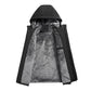 Chaquetas de aviador con capucha UETEEY para hombre, senderismo, caza, cortavientos, forro polar grueso y cálido, ropa de ocio para hombre, ropa de trabajo al aire libre 2024