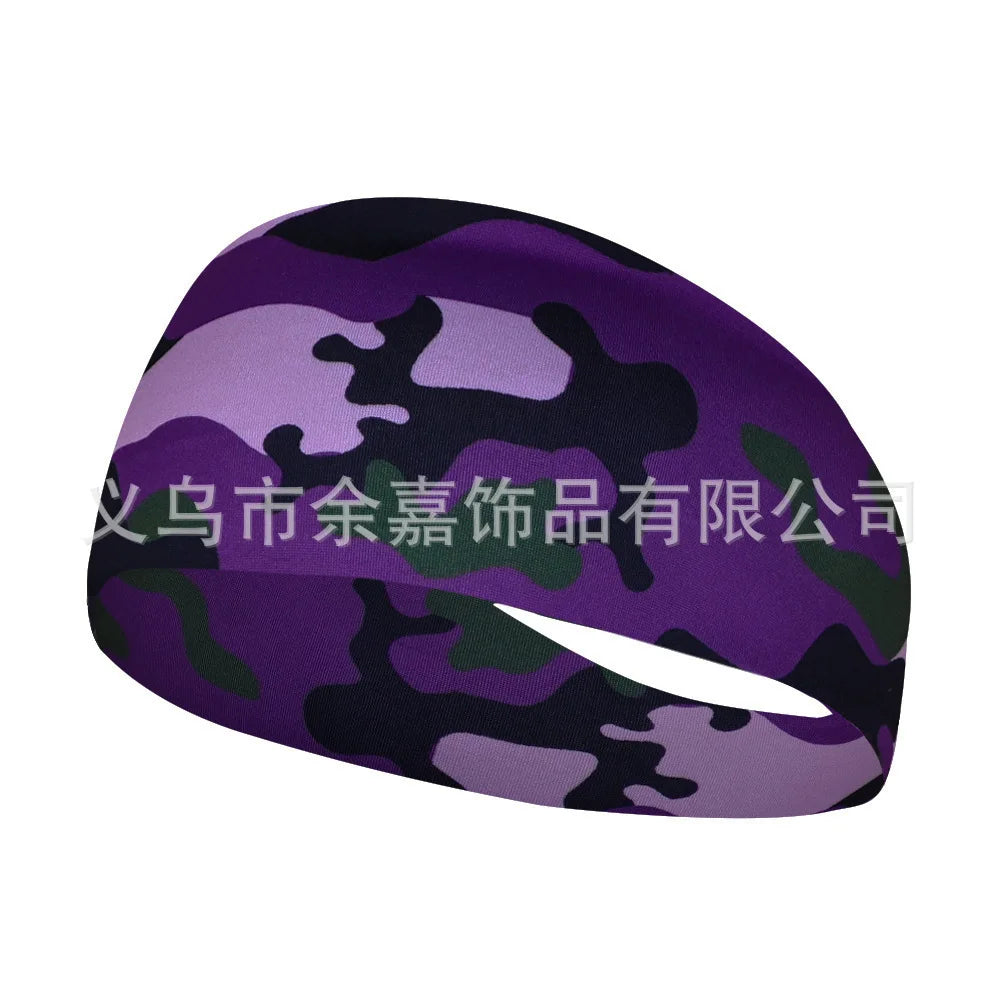 Printing Sports Headbands Sweatband Stretch Elastic Women Yoga Hair Bands Breathable Gym Fitness Running Cycling Tennis Headwrap