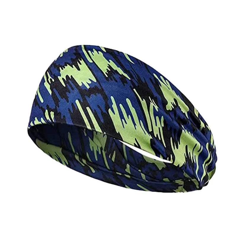 Printing Sports Headbands Sweatband Stretch Elastic Women Yoga Hair Bands Breathable Gym Fitness Running Cycling Tennis Headwrap