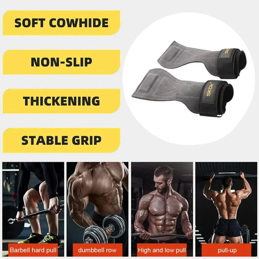 Lot de 2 gants de sport antidérapants et résistants à l'usure pour la protection des poignets et la force de préhension