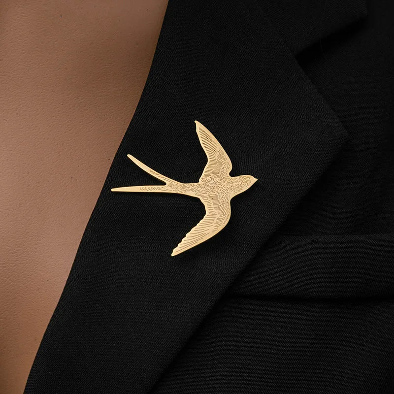 Metal Brooches Peace Dove Pins For Women Fashion Girls Corsage Festival Brooch Gifts Simple Banquet Dress Accessories Jewelry