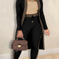 LW Plus Size Autumn Winter 2 Piece Sets Women Outfit Cami Pattern U Neck Long Sleeve Drawstring Three Piece Skinny Pants Set