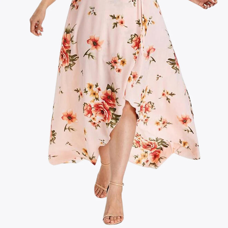 New Casual Fashion Printed Dress for Women Summer Flower Print Plus Size Dress Loose Fit Female Sling Dresses