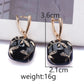 2025 New Fashion Black White Enamel Drip Oil Metal Alloy Hanging Earrings Women Indian Statement Vintage Earring Jewelry