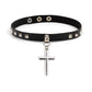 Gargantilla gótica unisex para mujer y niña, collar de cuero con remaches, estilo rock, Kpop, punk, gargantilla negra, collar genial.