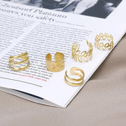 5Pcs/set Ear Clip Set for WOMEN'S Personalized Minimalist C- shaped Ear Bone Clip Set with Ear Accessories without Ear Holes