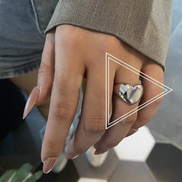 925 Sterling Silver Blue Stone Rings For Women Simple Trendy Retro Party Gifts Accessories