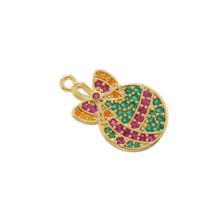 ZHUKOU christmas charms for jewelry making Lovely Christmas Tree series pendants DIY Handmade Jewelry Making accessories VD1383