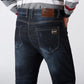 Pantalones vaqueros rectos holgados para hombre, de talla grande 42, 44, 46, 48, 50 y 52, clásicos, de negocios, elásticos, de marca, color negro y azul.