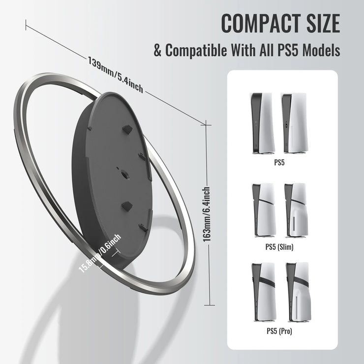 Vertical Stand for PS5 PRO /PS5 Slim /PS5 Console,Original 1:1 Metal Base for Playstation 5 Disc and Digital Edition Accessories