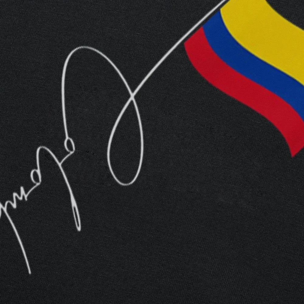 Colombia Signature Flag Pole Colombian Flag T Shirts Graphic Cotton Streetwear Short Sleeve Birthday Gifts Summer Style T-shirt