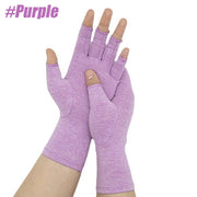 1Pair Arthritis Compression Gloves for Women Men,  Fingerless Hand Thumb Therapy Wristband Gloves for Typing and Daily Work