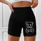 Cute Little Bear Printing Women Elastic Pants Hip Hop Breathable Shorts Street Summer Tight Pants Casual Oversize Sports Pants