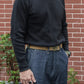 Non Stock Waffle Thermal Shirt 400g Heavy Weight Crew Neck Men's Long Sleeve Tee