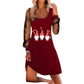 Winter Classic Dresses Women'S Christmas Gifts Square Neck Dress Mesh Spliced Sleeve Loose Fitting Vestidos For Women Trendy