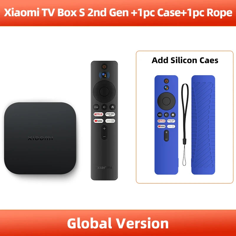 Global Version Xiaomi Mi TV Box S 2nd Gen 4K Ultra HD Bluetooth 5.2 HDMl 2GB 8GB Google TV Google Assistant Smart Media Control