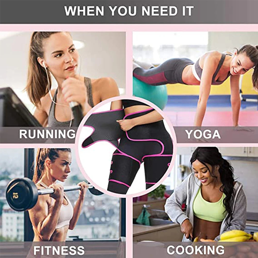 Ceinture amincissante 3 en 1 pour femme, gaine amincissante pour la taille et les cuisses, idéale pour l'entraînement, modelage du corps, perte de poids, rehaussement des fesses