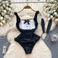 Spring Summer Sexy Lace Mesh Classical Metal Buckle With Hairball Jumpsuit Single-Breasted Eastern Style Stand Collar Bodysuit