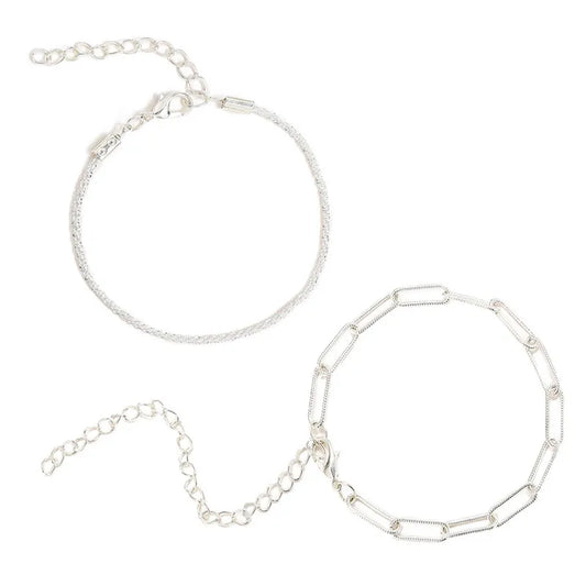 925 Sterling Silver Double Layer Cross Bracelet for Women, Exquisite Simple Bracelet, Fine Jewelry Accessories, New Fashion