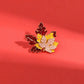 Broche de luxe en forme de feuille d'érable et de zircon pour femme, bijou de charme avec strass brillants, idéal pour un banquet, un mariage ou une fête