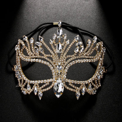 Crystal Mask Full Face Costume Women Decorations Birthday Rhinestone Fashion Club New Hair Jewlery Wedding Accessories Carnival