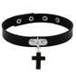 Gargantilla gótica unisex para mujer y niña, collar de cuero con remaches, estilo rock, Kpop, punk, gargantilla negra, collar genial.