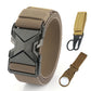 HSSEE New 105cm to 125cm Elastic Belt for Men Metal Buckle Quick Release Military Tactical Belt Soft Nylon Casual Belt Male