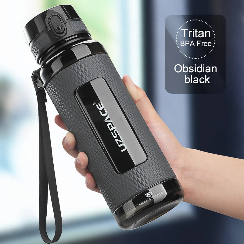 Bouteilles d'eau de sport UZSPACE sans BPA, portables, anti-chute, anti-fuite, grande capacité, bouilloire de fitness, bouteille en plastique Tritan
