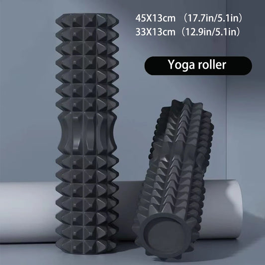 Rouleau de mousse de yoga de 45 cm, bloc de massage musculaire, outils de Pilates, colonne de yoga, ensemble de rouleaux de mousse de fitness, équipement d'exercice de brique de yoga