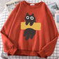 Fun Adhesive Tape Cat Cute Print Cartoons Hoody Men Women Hip Hop Hoodie Autumn New Hoodies O-Neck Loose Clothes Sweatshirts