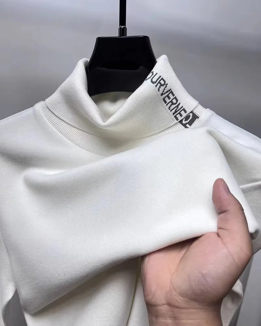 T-shirt à manches longues en velours de marque haut de gamme pour hommes, nouvelle tendance d'automne, brodé, chaud, décontracté, version coréenne, pull à revers