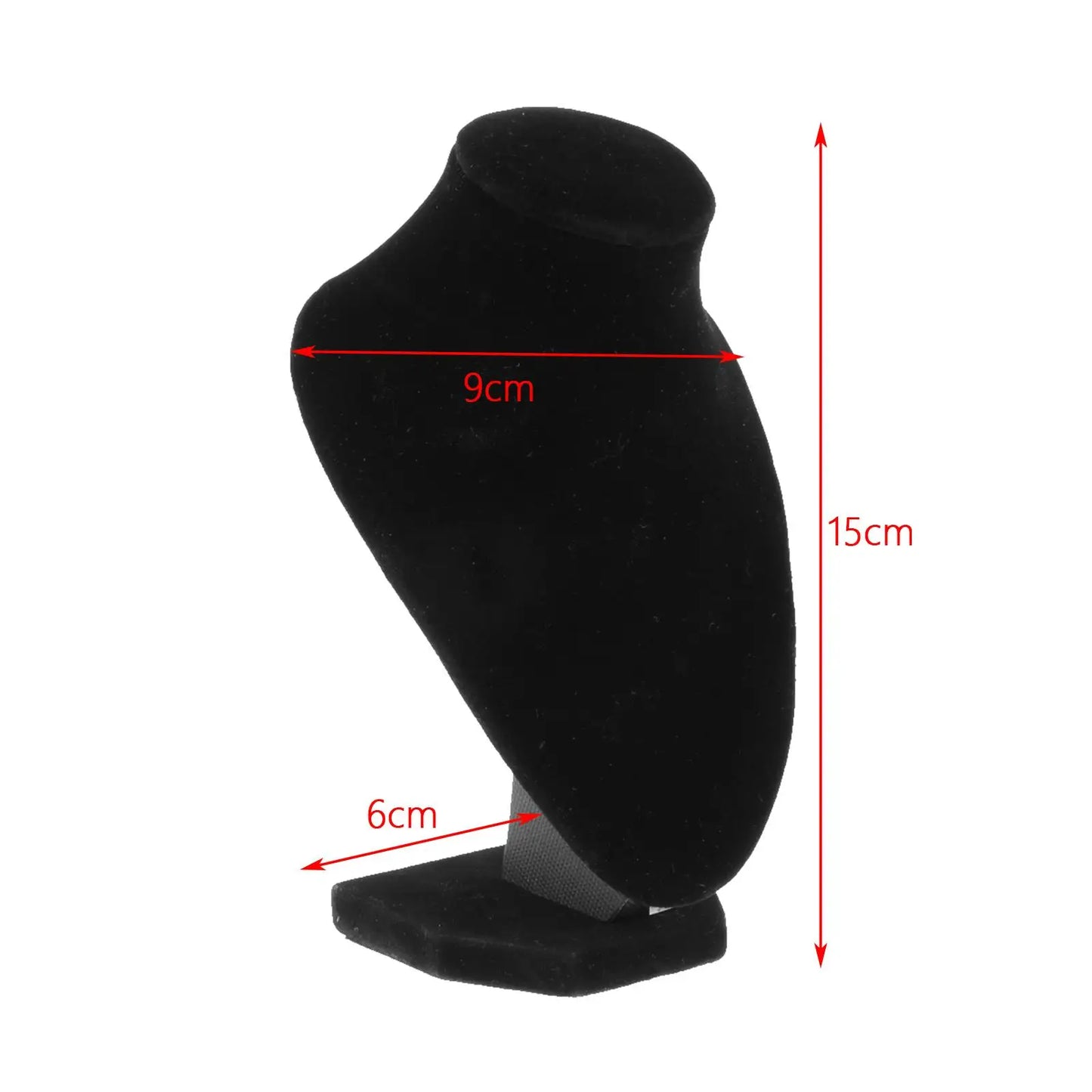Mini caballete para exhibir collares y joyas, organizador de busto, 5,91 pulgadas, 1 terciopelo negro